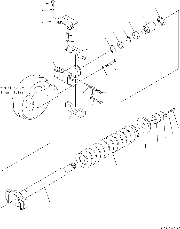 Excavators Komatsu / PC800SE-8 S/N 50001-UP (ecot3)(pc800s2c) / TRACK FRAME (IDLER CUSHION) (IMPROVE OF RUST PREVENTION) (L.H.)(#55001-)(330130 : R1120-03B2)