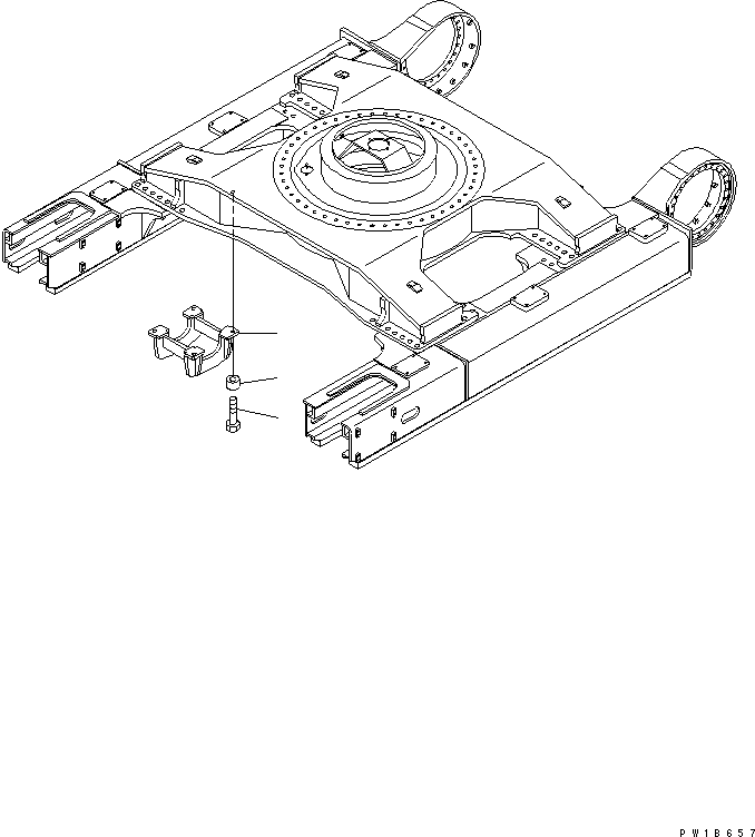 Excavators Komatsu / PC800SE-8 S/N 50001-UP (ecot3)(pc800s2c) / TRACK FRAME (ROLLER GUARD) (R.H.)(330310 : R1120-16A0)