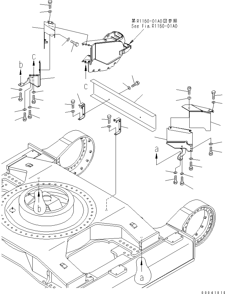 Komatsu parts book diagram for PC800SE-8 S/N 50001-UP (ecot3): TRAVEL MOTOR COVER