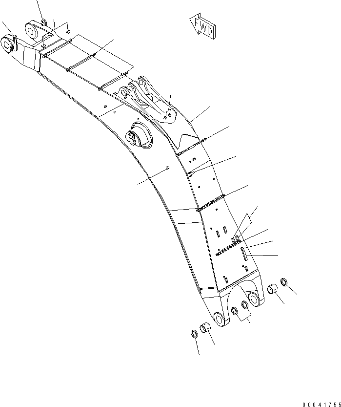 Excavators Komatsu / PC800SE-8 S/N 50001-UP (ecot3)(pc800s2c) / BOOM (7.1M) (FOR BACKHOE)(360020 : T1110-01A1)