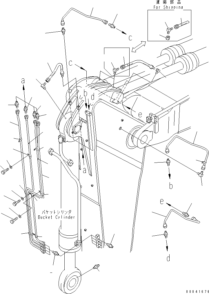 Excavators Komatsu / PC800SE-8 S/N 50001-UP (ecot3)(pc800s2c) / ARM (2.9M) (LUBRICATION) (SE) (FOR BACKHOE)(#55313-)(360190 : T1200-02A3)