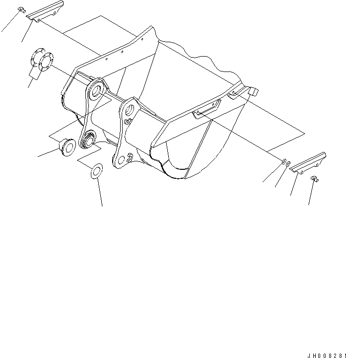 Excavators Komatsu / PC800SE-8 S/N 50001-UP (ecot3)(pc800s2c) / SIDE SHROUD (FOR HEAVY DUTY BUCKET)(#55291-)(360400 : T1510-02A9A)