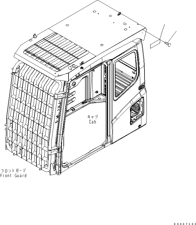 Komatsu parts book diagram for PC800SE-8 S/N 50001-UP (ecot3): CAUTION PLATE (FOR LV2 GUARD) (ENGLISH)(#50001-55312)