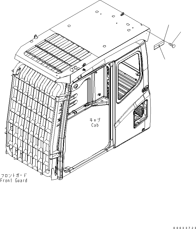 Komatsu parts book diagram for PC800SE-8 S/N 50001-UP (ecot3): CAUTION PLATE (FOR LV2 GUARD) (TURKISH)(#55001-)