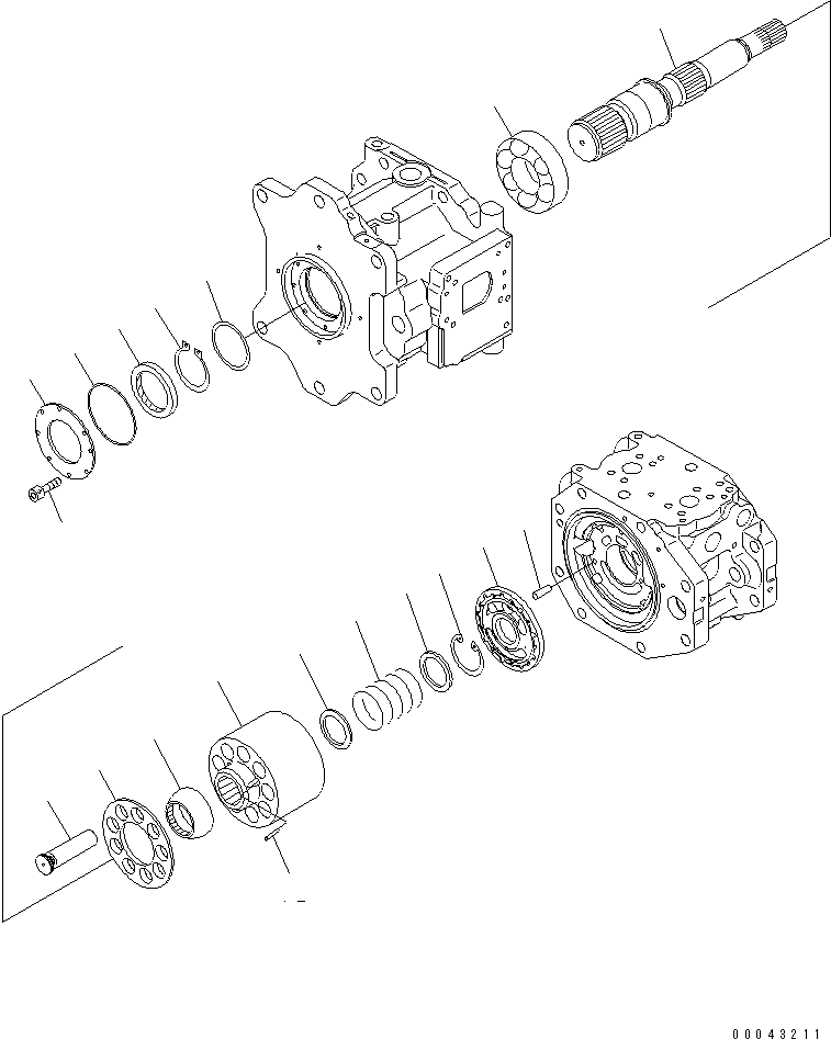 Komatsu parts book diagram for PC800SE-8 S/N 50001-UP (ecot3): MAIN PUMP (2/15)(#55222-)