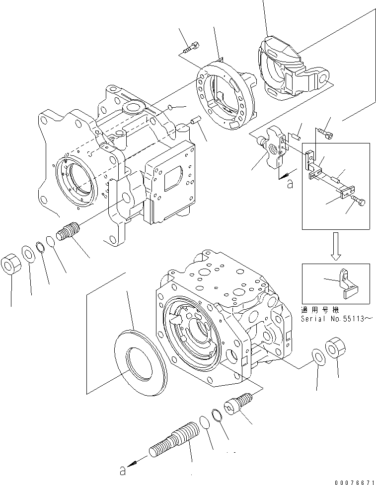Excavators Komatsu / PC800SE-8 S/N 50001-UP (ecot3)(pc800s2c) / MAIN PUMP (3/15)(#50001-55221)(480190 : Y1600-03A0)