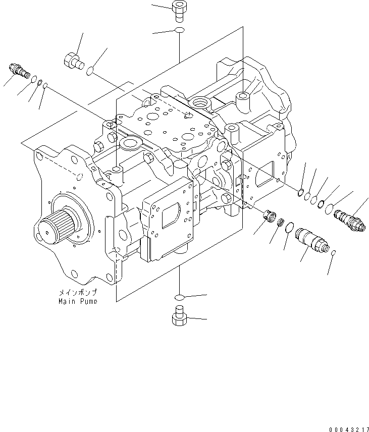 Excavators Komatsu / PC800SE-8 S/N 50001-UP (ecot3)(pc800s2c) / MAIN PUMP (8/15)(#50001-55221)(480290 : Y1600-08A0)
