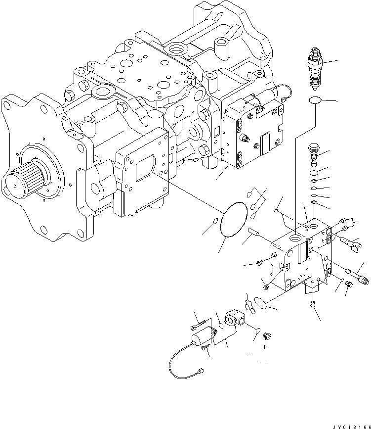 Komatsu parts book diagram for PC800SE-8 S/N 50001-UP (ecot3): MAIN PUMP (8/15)(#55222-)