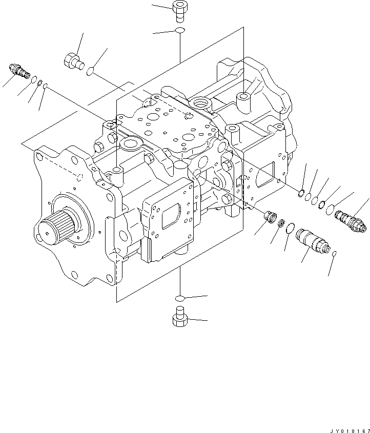 Excavators Komatsu / PC800SE-8 S/N 50001-UP (ecot3)(pc800s2c) / MAIN PUMP (9/15)(#55222-)(480320 : Y1600-09A0A)
