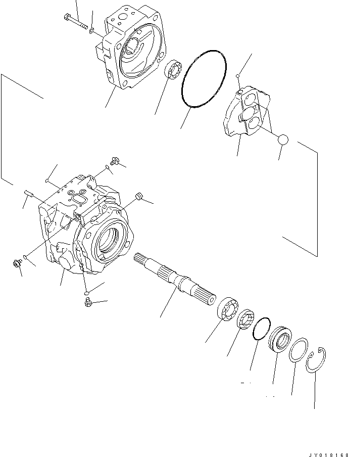 Excavators Komatsu / PC800SE-8 S/N 50001-UP (ecot3)(pc800s2c) / MAIN PUMP (10/15)(#55222-)(480340 : Y1600-10A0A)