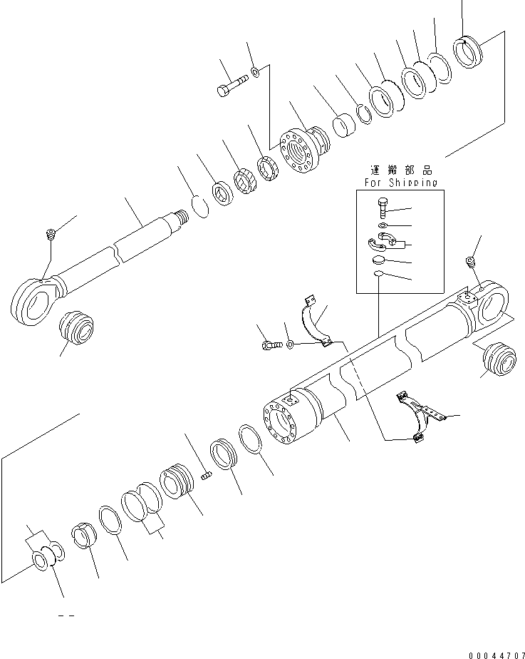 Excavators Komatsu / PC800SE-8 S/N 50001-UP (ecot3)(pc800s2c) / B00M CYLINDER (FOR DRIFT PREVENTION CYLINDER)(#50001-55009)(480450 : Y1620-01A1)