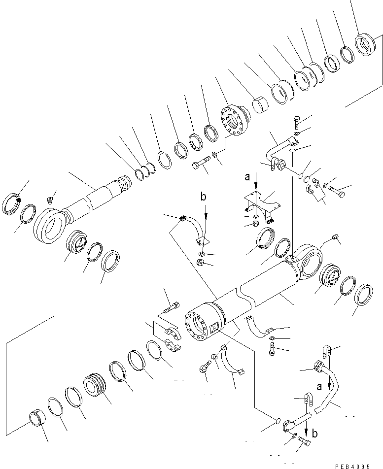 Komatsu parts book diagram for PC800SE-8 S/N 50001-UP (ecot3): BUCKET CYLINDER (SE)