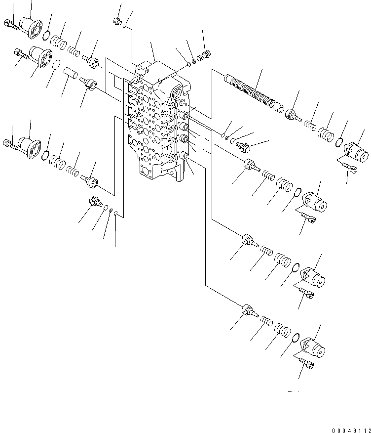 Excavators Komatsu / PC800SE-8 S/N 50001-UP (ecot3)(pc800s2c) / MAIN VALVE (5-SPOOL) (FOR USA) (1/5)(480760 : Y1665-01A1)