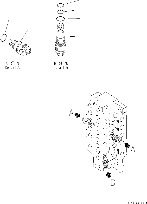 Excavators Komatsu / PC800SE-8 S/N 50001-UP (ecot3)(pc800s2c) / MAIN VALVE (5-SPOOL) (4/5)(480810 : Y1665-04A0)