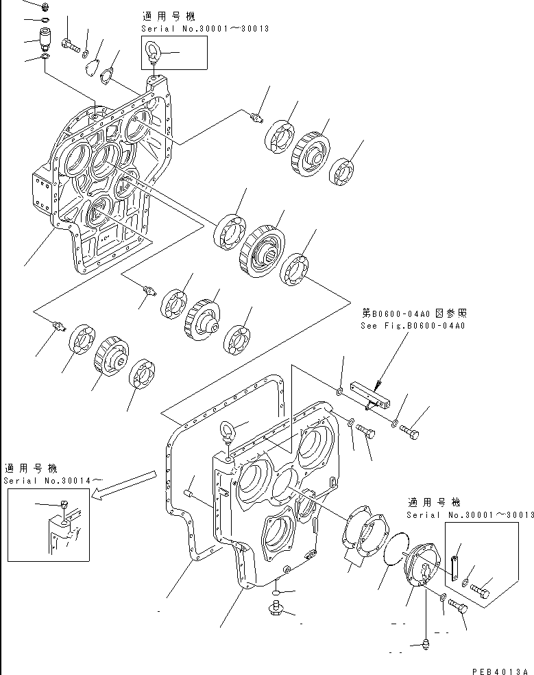 Excavators Komatsu / PC800SE-6 S/N 30001-UP(pc800sec) / POWER TAKE OFF(#30001-30174)(030040 : B0600-01A0)