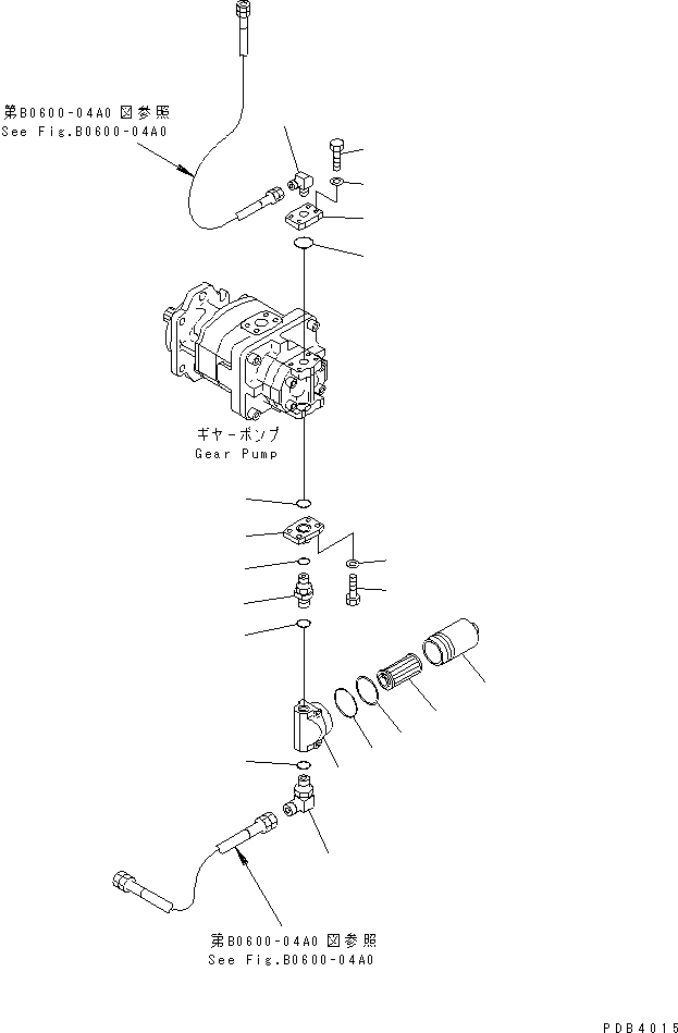 Excavators Komatsu / PC800SE-6 S/N 30001-UP(pc800sec) / POWER TAKE OFF (PIPING) (FILTER)(#30001-30174)(030080 : B0600-03A0)
