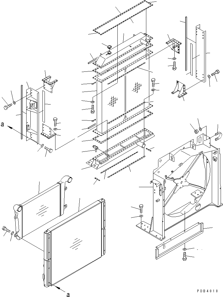 Excavators Komatsu / PC800SE-6 S/N 30001-UP(pc800sec) / COOLING (RADIATOR AND GUARD)(#30001-30199)(060010 : C0100-01A0)