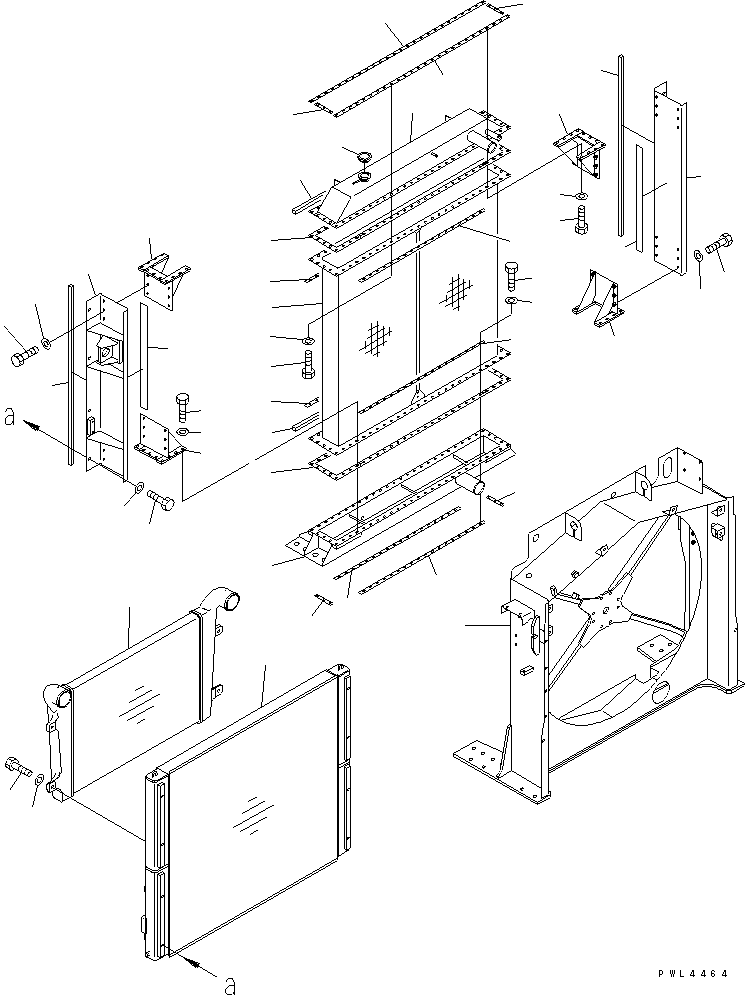 Excavators Komatsu / PC800SE-6 S/N 30001-UP(pc800sec) / COOLING (RADIATOR AND SHROUD)(#30200-30999)(060020 : C0100-01A0A)