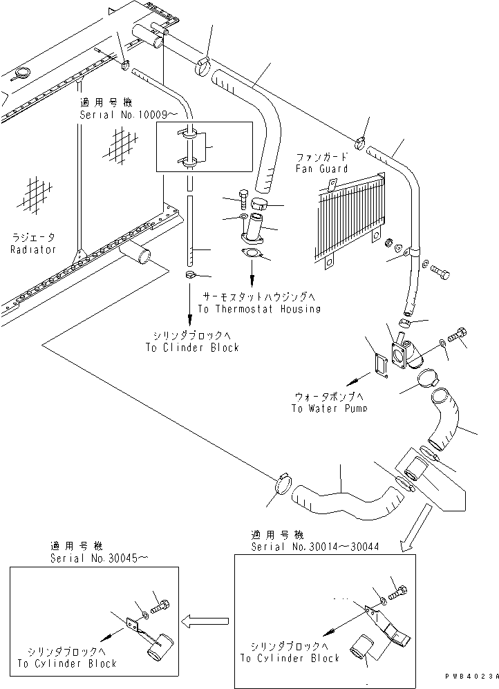Excavators Komatsu / PC800SE-6 S/N 30001-UP(pc800sec) / COOLING (PIPING)(#30001-30174)(060110 : C0100-08A0)