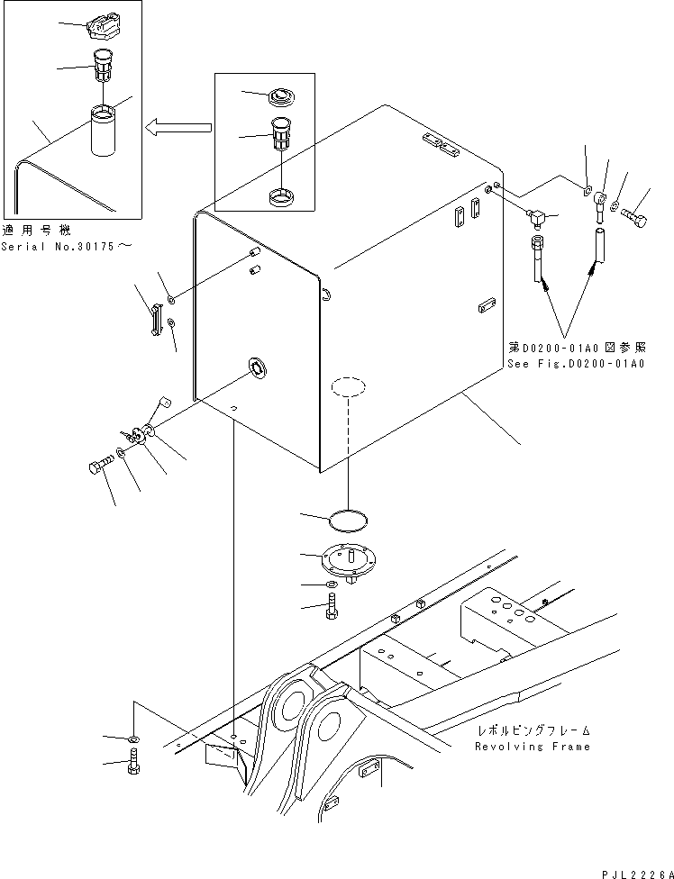 Excavators Komatsu / PC800SE-6 S/N 30001-UP(pc800sec) / FUEL TANK(#30001-30199)(090010 : D0100-01A0)