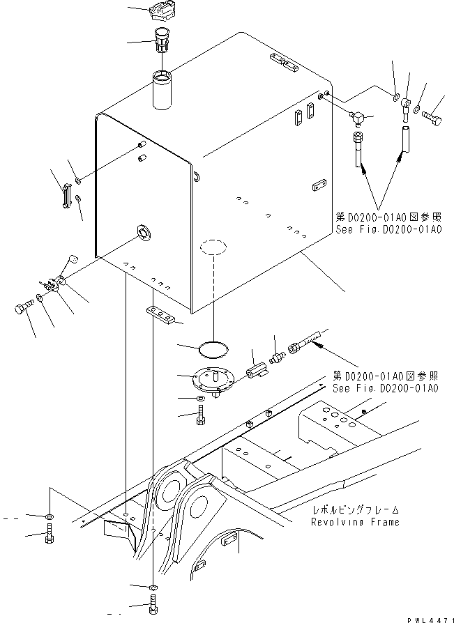Excavators Komatsu / PC800SE-6 S/N 30001-UP(pc800sec) / FUEL TANK(#30200-30999)(090020 : D0100-01A0A)