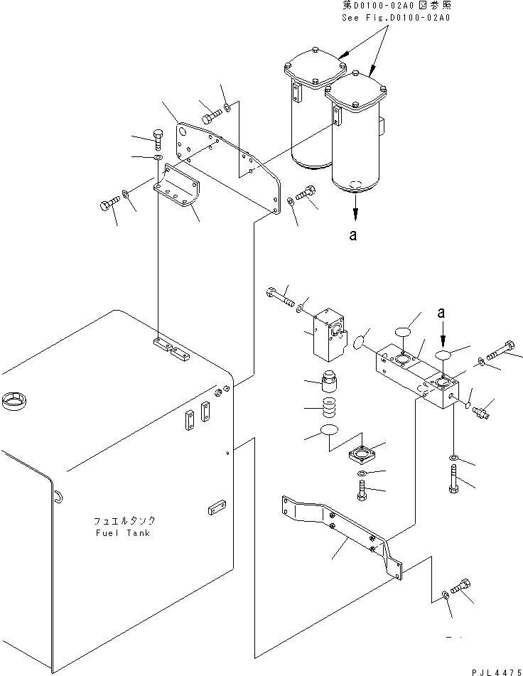 Excavators Komatsu / PC800SE-6 S/N 30001-UP(pc800sec) / FUEL TANK (FILTER) (2/2)(#30200-30999)(090070 : D0100-03A0)