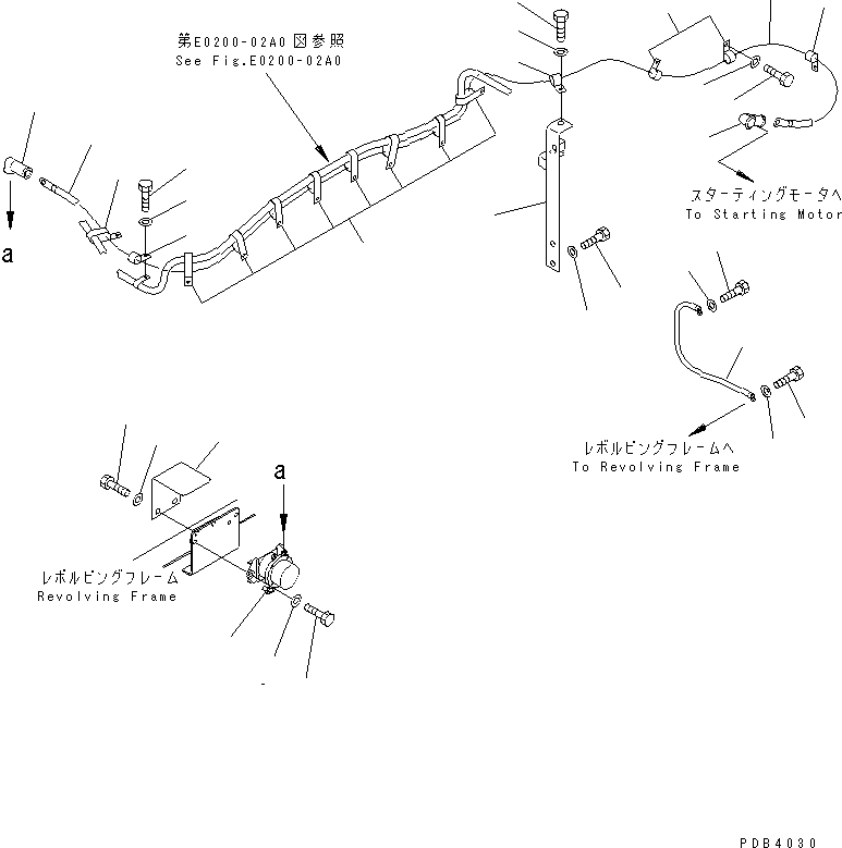 Excavators Komatsu / PC800SE-6 S/N 30001-UP(pc800sec) / WIRING (STARTING HARNESS)(#30001-30999)(120060 : E0200-01A0)