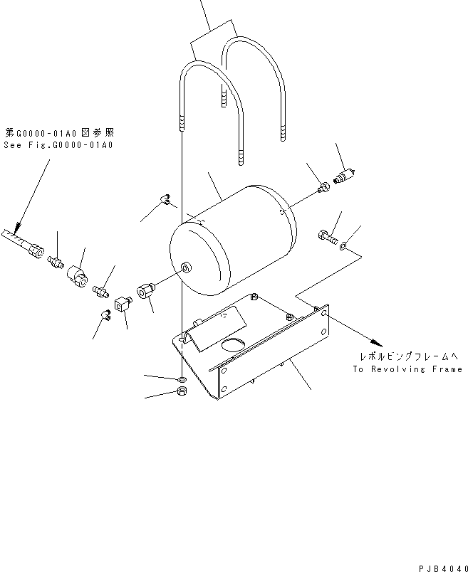 Excavators Komatsu / PC800SE-6 S/N 30001-UP(pc800sec) / AIR SYSTEM (AIR TANK)(#30001-30999)(150050 : G0000-02A1)
