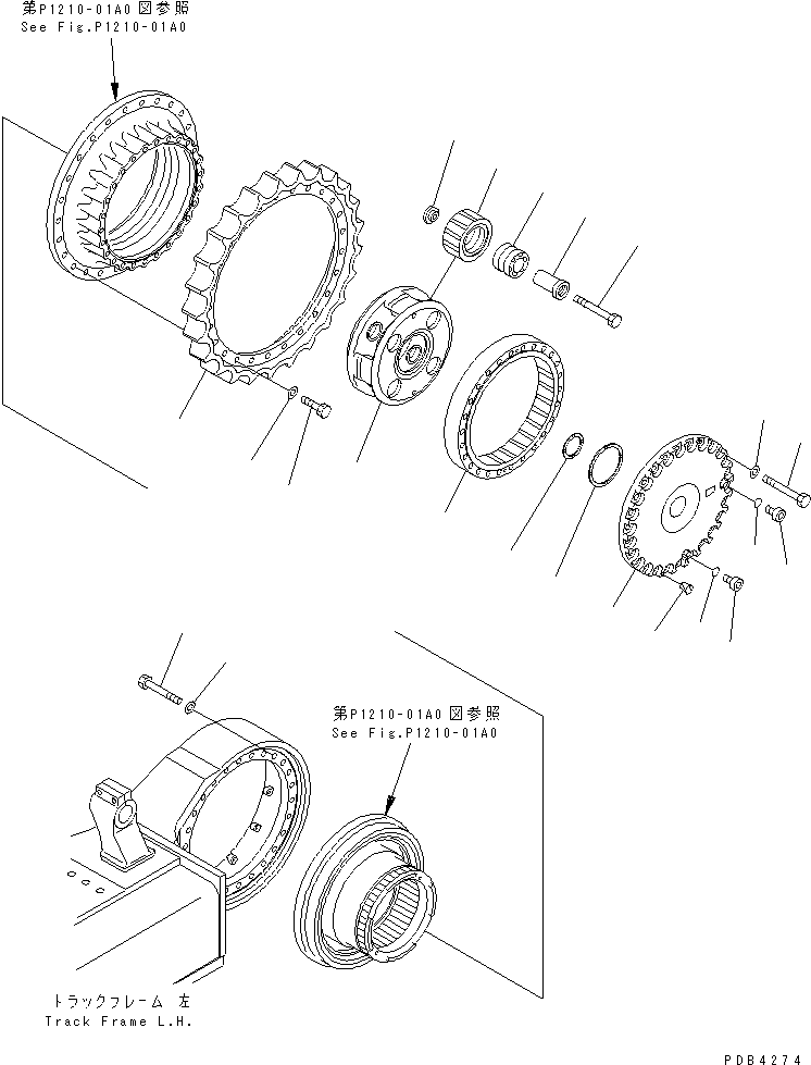 Excavators Komatsu / PC800SE-6 S/N 30001-UP(pc800sec) / FINAL DRIVE (3RD CARRIER)(#30001-30206)(330070 : P1210-03A0)