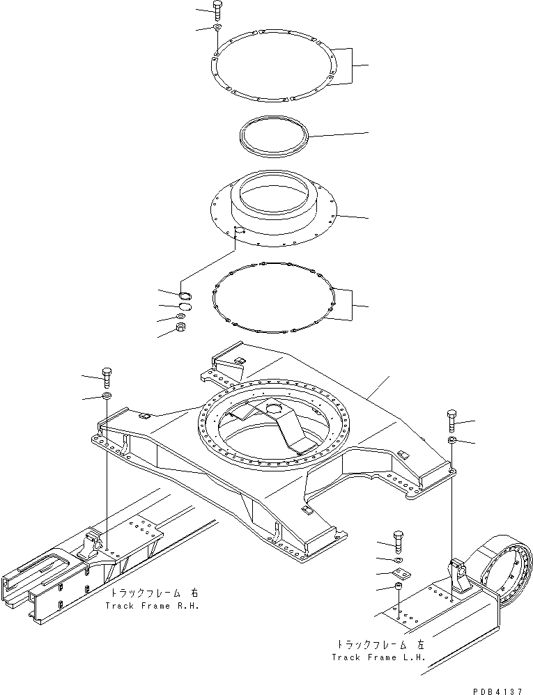 Excavators Komatsu / PC800SE-6 S/N 30001-UP(pc800sec) / CENTER FRAME (WITH UNDER COVER)(#30001-30999)(360110 : R1110-01A1)