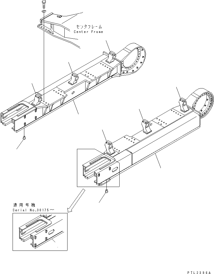 Excavators Komatsu / PC800SE-6 S/N 30001-UP(pc800sec) / TRACK FRAME(#30001-30206)(360130 : R1120-01A0)