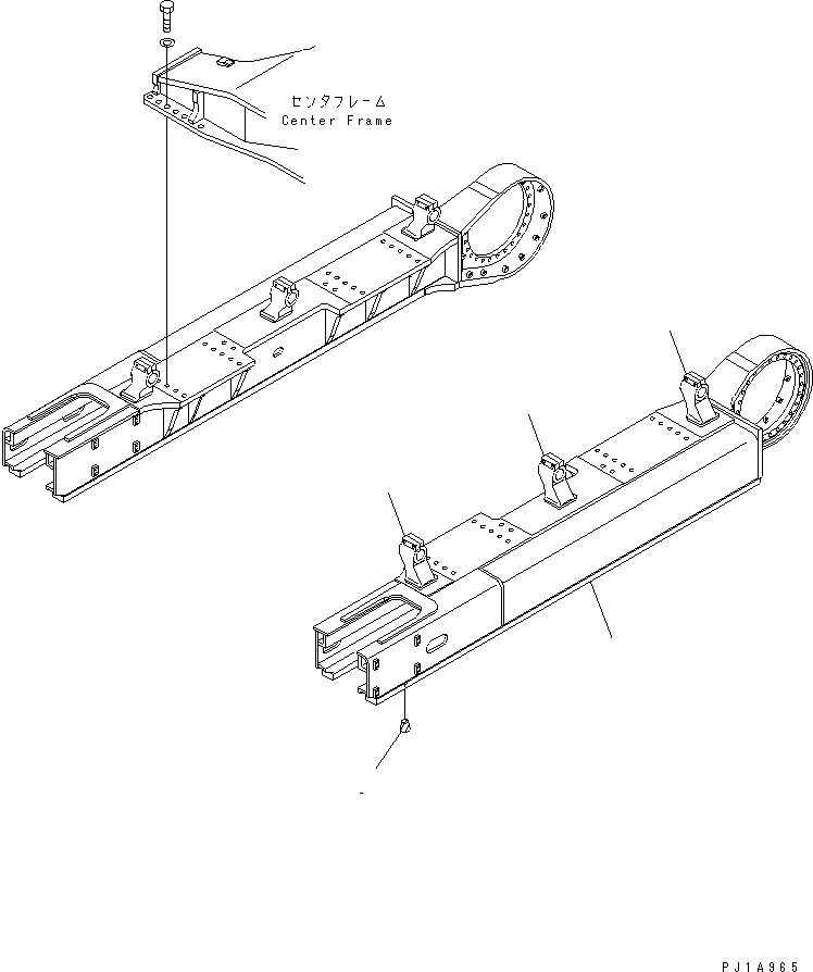 Excavators Komatsu / PC800SE-6 S/N 30001-UP(pc800sec) / TRACK FRAME (L.H.)(#30207-)(360140 : R1120-01A0A)