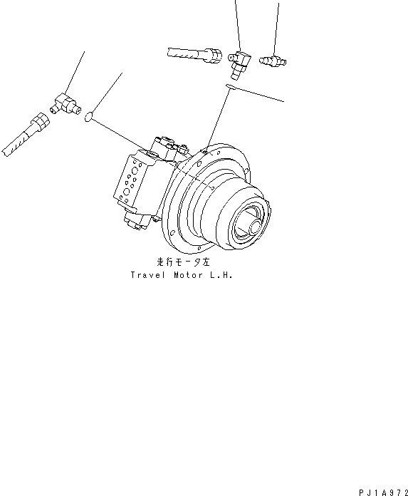 Excavators Komatsu / PC800SE-6 S/N 30001-UP(pc800sec) / TRACK FRAME (TRAVEL PIPING) (MOTOR SIDE) (L.H.)(#30207-)(360230 : R1120-07A0)