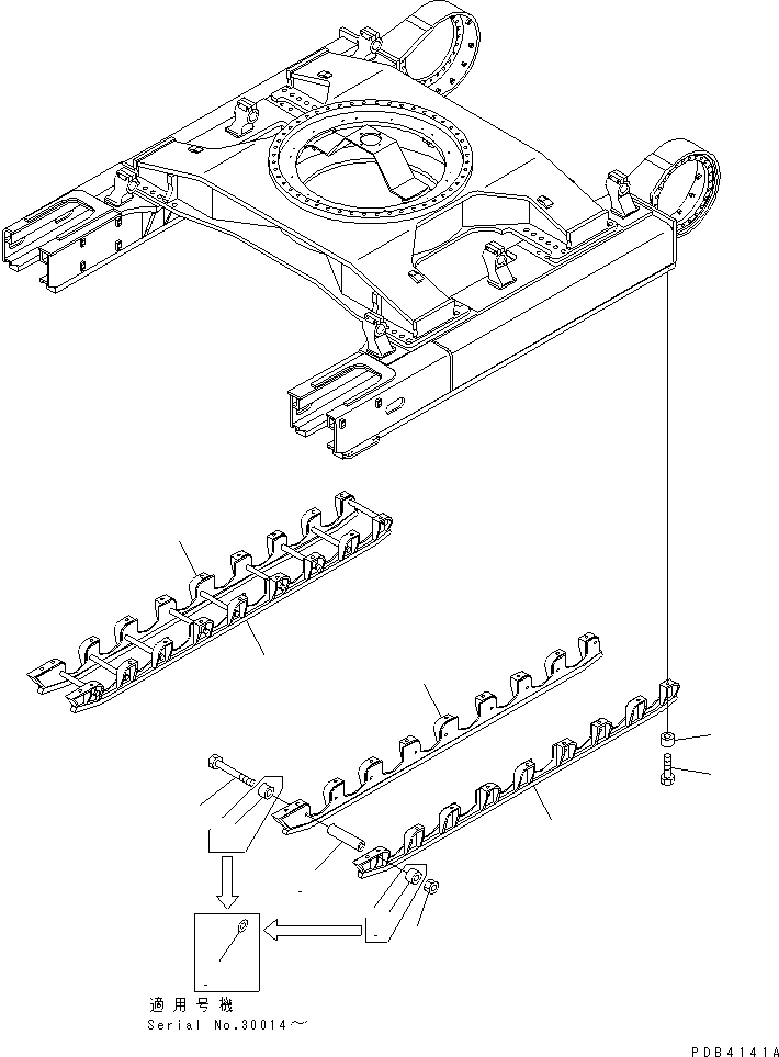 Excavators Komatsu / PC800SE-6 S/N 30001-UP(pc800sec) / TRACK ROLLER FULL GUARD(#30001-30206)(360460 : R1200-01A0)
