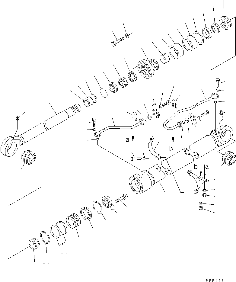 Excavators Komatsu / PC800SE-6 S/N 30001-UP(pc800sec) / B00M CYLINDER(#30001-30999)(480810 : Y1620-01A0)