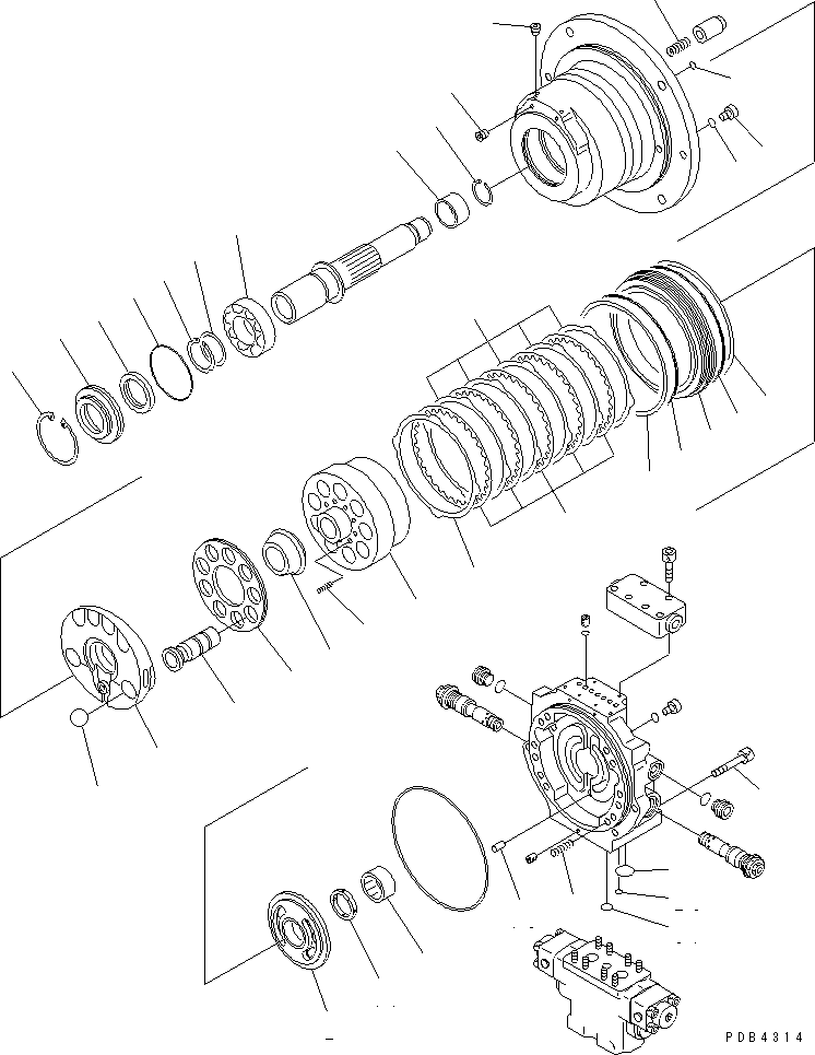 Excavators Komatsu / PC800SE-6 S/N 30001-UP(pc800sec) / TRAVEL MOTOR (CYLINDER BLOCK AND PISTON ASS