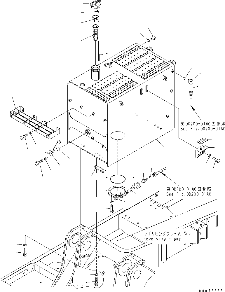 Excavators Komatsu / PC850-8R S/N 60001-UP (W/O EGR)(pc850-1c) / FUEL TANK(#60001-60005)(090010 : D0100-01A0)