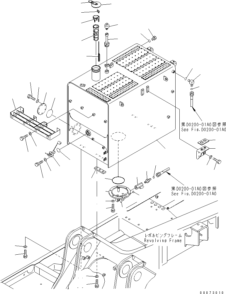 Excavators Komatsu / PC850-8R S/N 60001-UP (W/O EGR)(pc850-1c) / FUEL TANK (FOR QUICK CHARGE)(#60001-60017)(090060 : D0100-01A2)