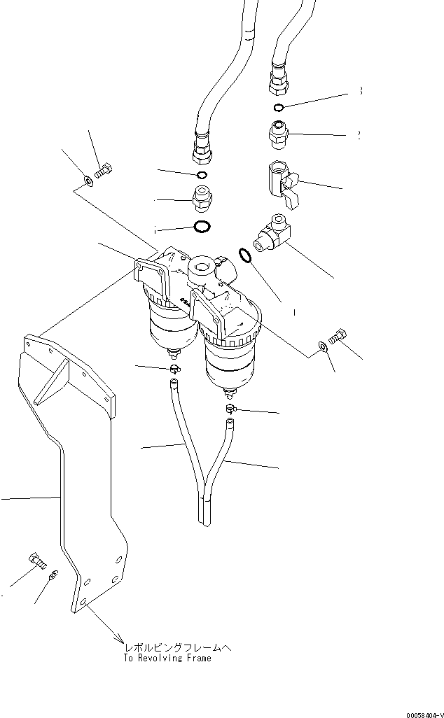 Excavators Komatsu / PC850-8R S/N 60001-UP (W/O EGR)(pc850-1c) / FUEL PIPING (WATER SEPARATOR)(090100 : D0200-03A0)