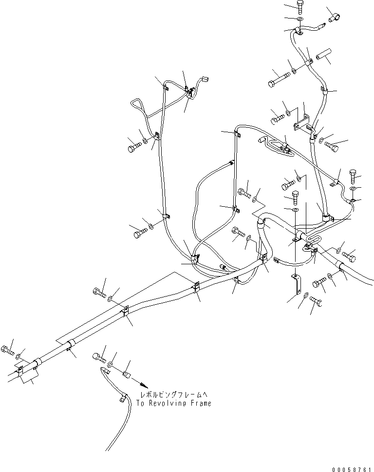 Excavators Komatsu / PC850-8R S/N 60001-UP (W/O EGR)(pc850-1c) / WIRING HARNESS (MAIN HARNESS) (CLIP) (RIGHT DECK) (REAR)(120080 : E0200-04A0)