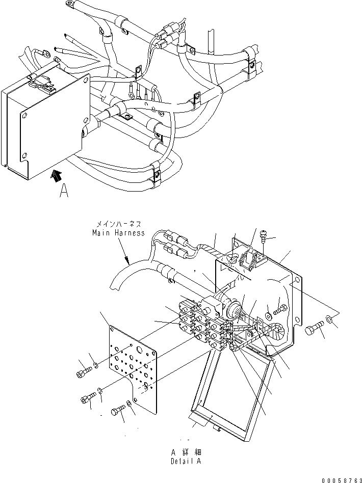 Excavators Komatsu / PC850-8R S/N 60001-UP (W/O EGR)(pc850-1c) / WIRING HARNESS (CIRCUIT BREAKER)(120130 : E0200-08A0)