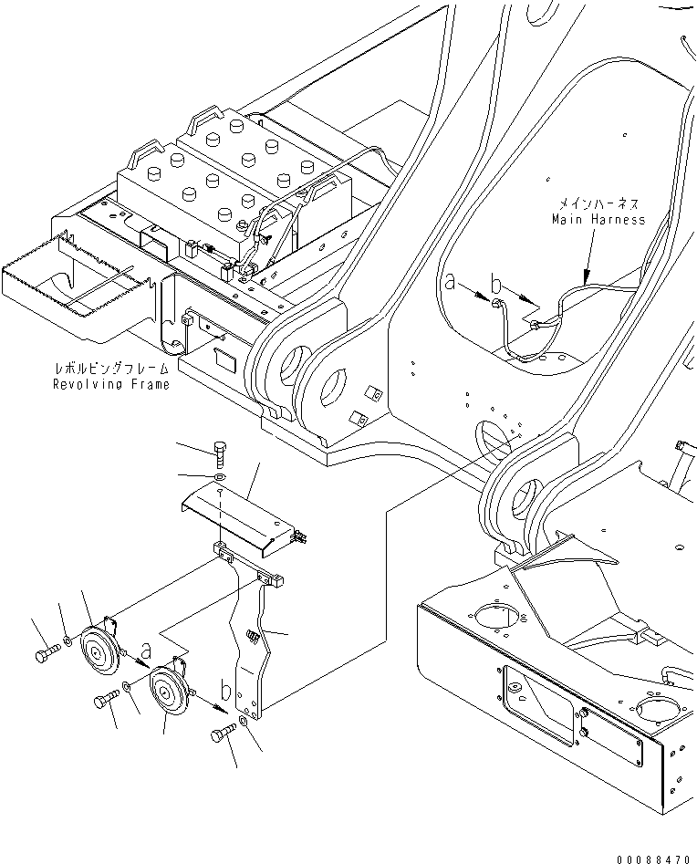Excavators Komatsu / PC850-8R S/N 60001-UP (W/O EGR)(pc850-1c) / WIRING HARNESS (HORN)(#60019-)(120150 : E0200-09A0A)