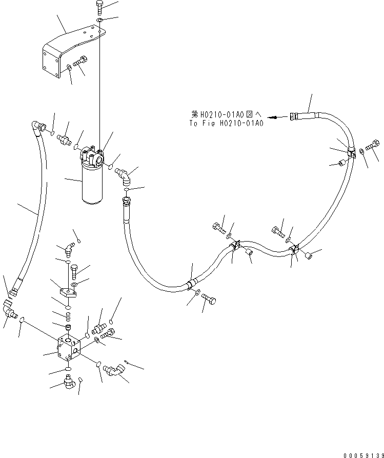 Excavators Komatsu / PC850-8R S/N 60001-UP (W/O EGR)(pc850-1c) / DELIVERY PIPING (PPC DELIVERY PIPING)(150170 : H0312-03A0)