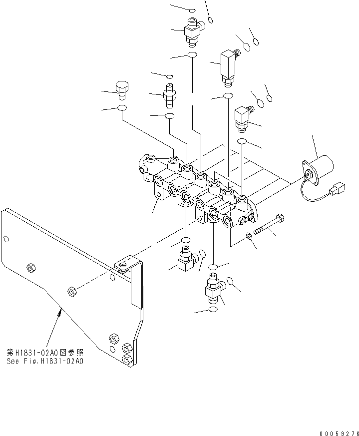 Excavators Komatsu / PC850-8R S/N 60001-UP (W/O EGR)(pc850-1c) / SOLENOID VALVE (VALVE)(150450 : H1831-01A0)