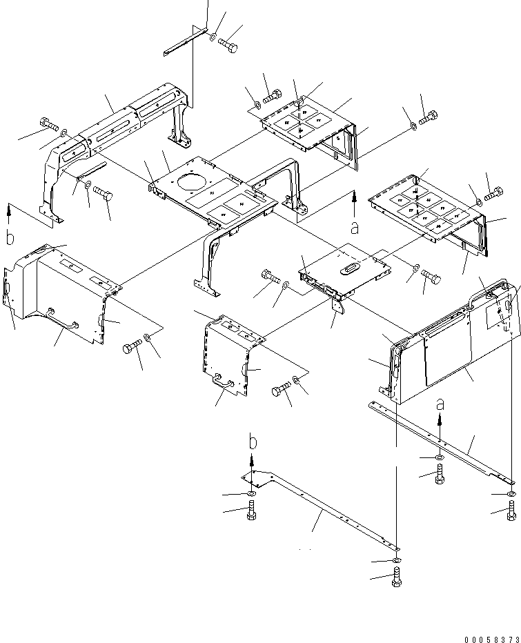 Excavators Komatsu / PC850-8R S/N 60001-UP (W/O EGR)(pc850-1c) / HOOD (FRAME AND COVER) (SANDY AND DUSTY TERRAIN SPEC.)(240030 : M1110-01A2)