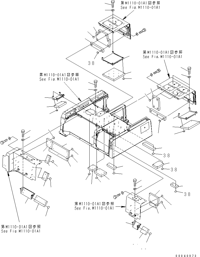 Excavators Komatsu / PC850-8R S/N 60001-UP (W/O EGR)(pc850-1c) / HOOD (COVER AND SHEET)(240060 : M1110-03A1)
