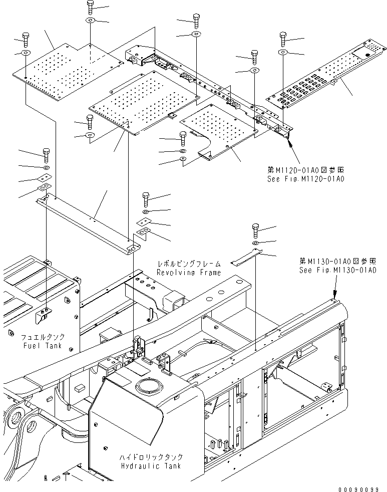 Excavators Komatsu / PC850-8R S/N 60001-UP (W/O EGR)(pc850-1c) / COVER (MACHINE CAB) (EU SPEC.)(#60018-)(240170 : M1210-01A1)
