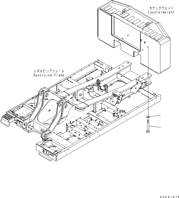 Excavators Komatsu / PC850-8R S/N 60001-UP (W/O EGR)(pc850-1c) / COUNTERWEIGHT MOUNTING(240230 : M1520-01A0)