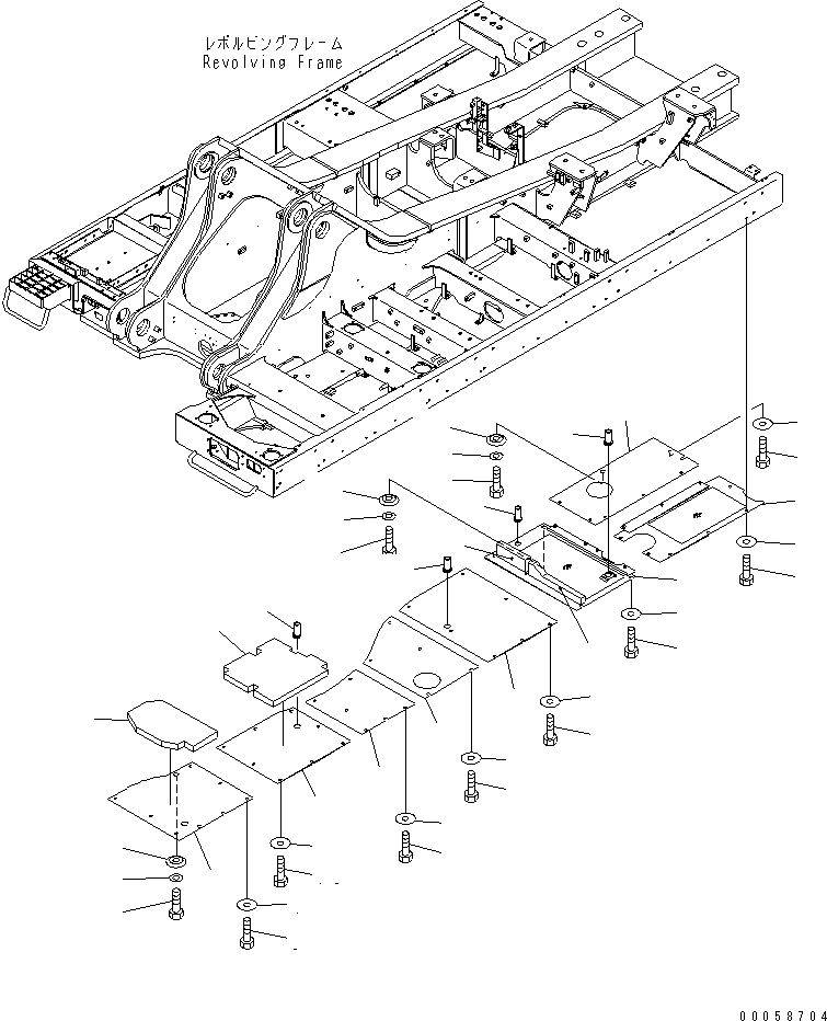 Excavators Komatsu / PC850-8R S/N 60001-UP (W/O EGR)(pc850-1c) / UNDER COVER (HEAVY DUTY) (REVOLVING FRAME) (L.H.)(240240 : M1810-01A1)