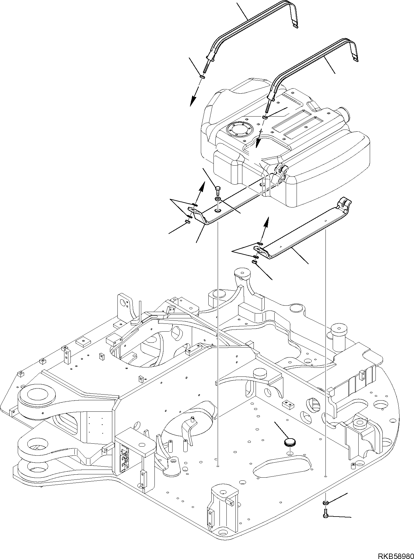 Komatsu parts book diagram for PC88MR-6 S/N F00003 AND UP: FUEL TANK (2/4)